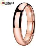 Rose Gold-Color Dome High Polished 2-10MM  Men Women Tungsten Carbide Wedding Rings
