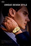 Military Triangle Steel Skeleton Automatic Movement Sports Mechanical Luxury Waterproof Silicone Strap Wristwatches