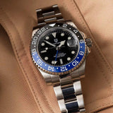 Luxury Famous Brand Sapphire Glass AR Coating Automatic with New Japan NH34 GMT Men Mechanical Watches for Men