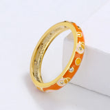 Classic Colorful Handmade Enamel Stackable 925 Silver Rings