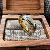 Stepped Shiny Polished Finish 6/8mm Men Women Tungsten Carbide Wedding Rings