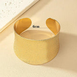 New Exaggerated Wide Face Metal Open Bracelet For Women - Simple Style Holiday Party Gift Fashion Jewellery