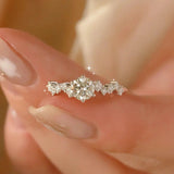 Terrific GRA Certified Round Classic Six Claws Moissanite Engagement Wedding Rings Sterling Silver Fine Jewellery