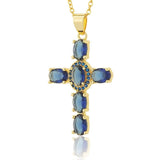 New Religious Jewellery Jesus Cross Pendant Necklace Inlaid with Quality Zircon Women's Necklace Ideal Gift - The Jewellery Supermarket