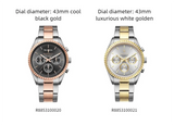 Original Maserati Blue Gold Men's Luxury Gold Fashion Trend Dial European and American Business watch