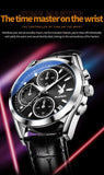 Original Luxury Brand Men's Leather Strap Quartz Watch High Quality Business Wristwatch Trendy Men's Watch