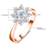 Lovely 1 Carat Moisanite Diamond Rings For Women With Sunflower Design -  Fine Jewellery For Engagement - The Jewellery Supermarket