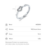 Vintage Exquisite AAAA Simulated Diamonds Sterling Silver Hollow Heart Simple Trendy Ring - Fine Jewellery - The Jewellery Supermarket