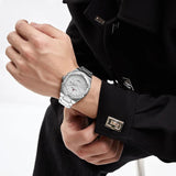 New Arrival Stainless Steel Quartz Date Display Watches for Men,  Waterproof Sport Military Style Business Wristwatches