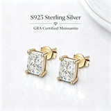 Moissanite Diamonds D Colour VVS1 Silver GRA Certificated Stud Earrings