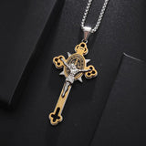 Exquisite Men's Ladies Cross Stainless Steel Pendant Necklace Gothic Religious Cross Amulet Jewellery - The Jewellery Supermarket