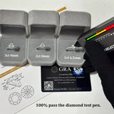 GRA Certified 1-3ct Moissanite Diamond D Colour Four Prong Ring, Real 925 Sterling Silver Fine Jewelry for Women