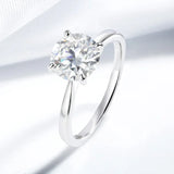 Super 18KWGP 2ct VVS1 D Colour Moissanite Diamond Engagement Solitaire Silver Ring
