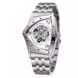 New Hollow Triangular Mechanical Watches Stainless Steel Men's Wristwatches - Fashion Brand Wristwatches for Men.