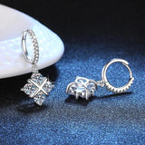 Lovely D Colour VVS1 0.3CT 4mm Moissanite Diamonds Drop Earrings For Women - Party Fine Jewellery Earrings - The Jewellery Supermarket