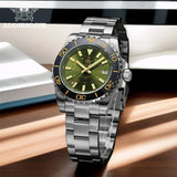 Luxury Brand High Quality Men's Automatic Sapphire Green BGW9 Luminous Waterproof 20Bar Mechanical Diver Watch ﻿