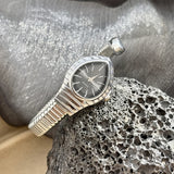 Waterdrop Case Single-Coil Snake Bangle Luxury Art Deco Inspired Ladies Watch