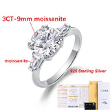 Three Stones 1/3Carat Moissanite Diamonds Rings Silver Engagement Wedding Band Fine Jewellery with GRA Certificate