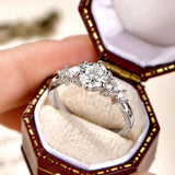 Elegant VVS1  D Colur 1.0CT 6.5MM D Moissanite Diamond Rings Exquisite Jewellery