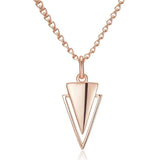 Luxury Filled Rose Gold of 14-Karat Purity Geometric Glossy Necklace For Women - High Quality Jewellery