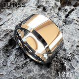 Bevel Edges 10mm 12mm Men Women Popular Tungsten Couples Wedding Ring
