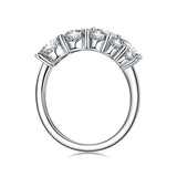 Superb GRA Certified Round Moissanite Engagement Promise Wedding Rings for Women S925 Sterling Silver Fine Jewellery