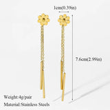 New Arrival 316L Stainless Steel Gold Colour Flower Pendant Necklace Earrings For Women - Fashion Jewellery Set - The Jewellery Supermarket