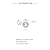 Round Cut 0.03-1.2CT Moissanite Diamonds Sterling Silver Unisex Stud Earrings