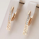 Exquisite 14K Filled Rose Gold AAA Zircon Diamonds Drop Earrings For Women - Fashion Creative Design Fine Jewellery