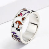 New Exquisite High-quality Irregular Colour Creative Handmade Enamel Ring