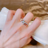 New Arrival Adorable Fashion Rolled 14K Rose Gold AAA Zircon Diamonds Ring - Fine Vintage Wedding Jewellery