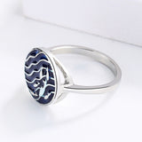 Elegant Fashion Handmade Enamel Round Geometric New Rings for Women