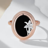 Selection of 14K Filled Gold Black, White AAA Zircon Crystals Cocktail Luxury Rings