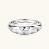 Awesome GRA Certified Round Moissanite Diamonds Rings for Women Silver Engagement Wedding Party Star Fine Jewellery