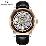 New Famous Brand Men Luxury Automatic Mechanical Skeleton Style Stainless Steel Waterproof Sports Leather Watch - The Jewellery Supermarket