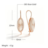 14 Karat Rolled Gold Vintage Geometric Hollow Flower Long Drop Earrings