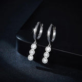 Luxury Round Bubble Moissanite Diamonds Pendant Necklace Bracelet Hoop Earrings 925 Sterling Silver Jewellery Set - The Jewellery Supermarket