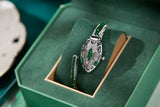 Fashion Snake Bling Watch Bracelet Copper Inlaid Rhinestones Cuff Bangle For Women