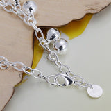 Popular 925 Sterling Silver Charm Bracelet - Fashion Beautiful High quality for Women Silver Chain Jewellery - The Jewellery Supermarket