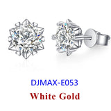 Dazzling 0.5-3ct Moissanite Diamond Sterling Silver Stud Earrings for Women Men