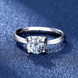GRA Certified 0.5-3CT  D Color Moissanite Diamonds Women Wedding Engagement Rings, Sterling Silver Fine Jewellery