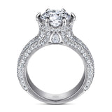 Selection of 2 Carat Multicolour VVS1 D Colour Moissanite Silver Wedding Rings