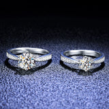 Elegant D Colour VVS1 Moissanite Diamond Solitaire Rings for Women Silver Ring Wedding Engagement Fine Jewellery