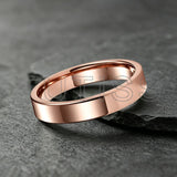 Classic Flat Top High Polished 4mm Multicolour Tungsten Carbide Wedding Rings