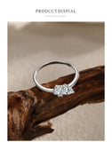 Fabulous Silver Geometric Design Sparkling Pear Cut AAAA Lab Created Diamond Rings