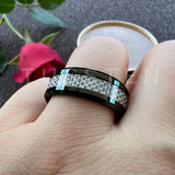 New Classic White Carbon Fiber Inlay Bevel Polish 6/8MM Tungsten Comfort Fit Wedding Rings For Men and Women