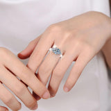 Popular Snowflake 4-Claw D Colour 1/2CT Moissanite Diamond S925 Sterling Silver Rings for Women Wedding Jewellery