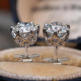 Premium 0.5-2ct Moissanite Diamonds Sterling Silver Stud Earrings for Men Women