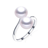 New Arrival Multicolour Natural Freshwater Pearl 925 Sterling Silver Fashion Rings