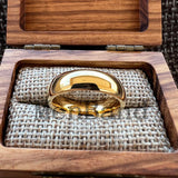 Dome High Polish Classics I Love You 6/8MM Men Women Wedding Tungsten Couple Rings